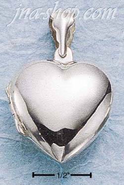 Sterling Silver MEDIUM HP HEART LOCKET - Click Image to Close