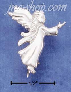 Sterling Silver SMALL GUARDIAN ANGEL W/ OUTSTRETCHED HAND PIN - Click Image to Close