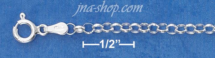 16" Sterling Silver ROLO 040 CHAIN (2MM) - Click Image to Close