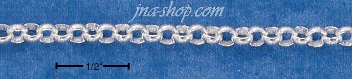 20" Sterling Silver ROLO 100 CHAIN (3MM) - Click Image to Close