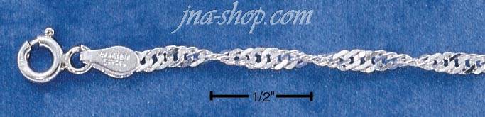 10" Sterling Silver 040 SINGAPORE CHAIN - Click Image to Close