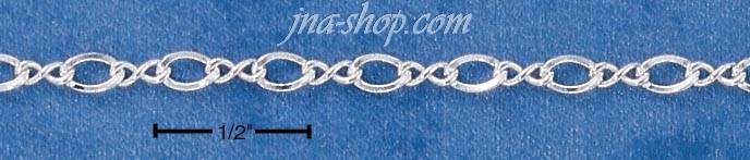 10" Sterling Silver 040 SKYE LINK (3MM) CHAIN - Click Image to Close