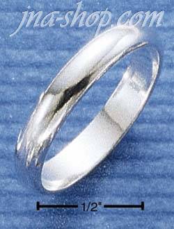 Sterling Silver 4MM HP WEDDING BAND SIZES 4-14 - Click Image to Close