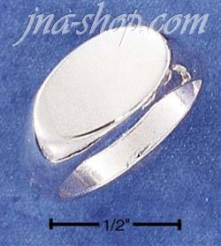 Sterling Silver SMALLER 8x13MM OVAL SIGNET RING - Click Image to Close