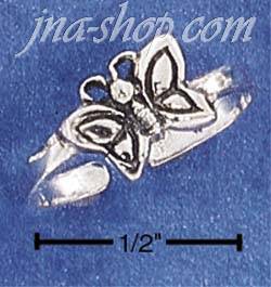 Sterling Silver BUTTERFLY TOE RING - Click Image to Close