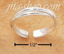 Sterling Silver 3 BAND TOE RING - Click Image to Close