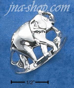 Sterling Silver WOMENS ELEPHANT RING (5-9) - Click Image to Close