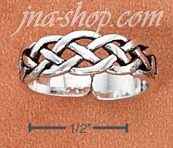 Sterling Silver CELTIC WEAVE TOE RING - Click Image to Close