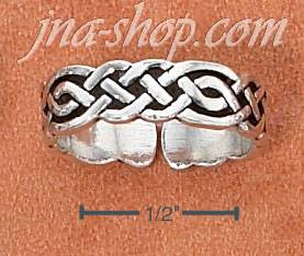 Sterling Silver CELTIC WEAVE TOE RING - Click Image to Close