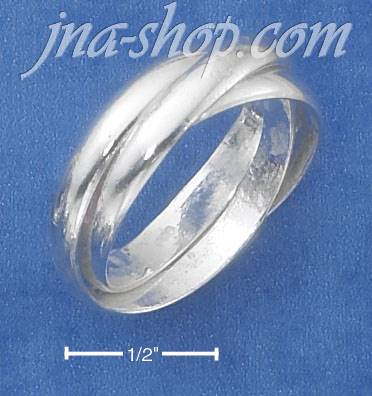 Sterling Silver 4MM TRIPLE BAND SLIDE RING (5-13) - Click Image to Close
