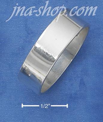 Sterling Silver 7MM FLAT PLAIN HIGH POLISH WEDDING BAND - Click Image to Close