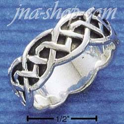 Sterling Silver CELTIC FANCY DESIGNER UNISEX BAND SIZES 5-13 - Click Image to Close