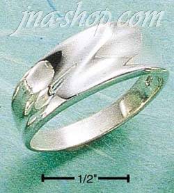 Sterling Silver HP BAND W/ MOLDED DIAGONAL LINE SIZES 6-9 - Click Image to Close