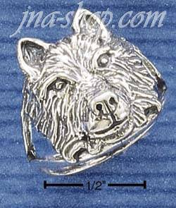 Sterling Silver MEDIUM WOLF HEAD RING SIZES 4-10 - Click Image to Close