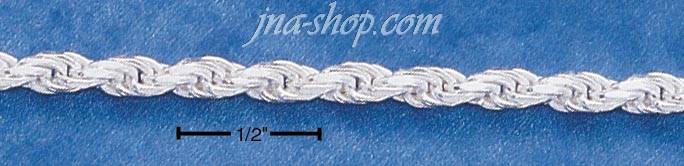 24" Sterling Silver 070 SOLID DC ROPE CHAIN (3MM) - Click Image to Close