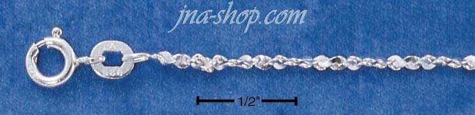 18" Sterling Silver 050 TWISTED SERPENTINE (1.5MM) CHAIN - Click Image to Close