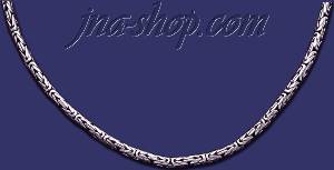 Sterling Silver 24" Byzantine Indonesian Handmade Toggle Necklac