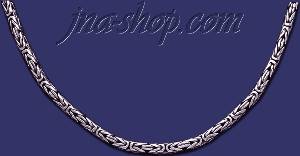 Sterling Silver 22" Byzantine Indonesian Handmade Toggle Necklac