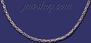 Sterling Silver 24" Byzantine Indonesian Handmade Toggle Necklac