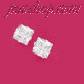 Sterling Silver 6mm Princess Cut White CZ Stud Earrings