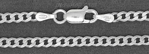 Sterling Silver 18" Curb Chain 3mm