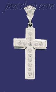 Sterling Silver Big CZ DC Cross Charm Pendant