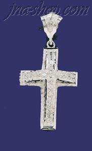 Sterling Silver Big CZ DC Cross Charm Pendant