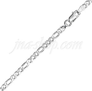 Sterling Silver 7" Figaro Chain 3mm