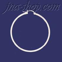 Sterling Silver 45mm French Lock Hoop Earrings 2mm tubing