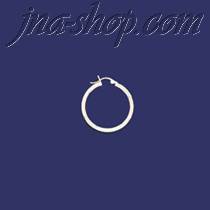 Sterling Silver 20mm French Lock Hoop Earrings 3mm tubing