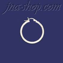 Sterling Silver 30mm French Lock Hoop Earrings 3mm tubing