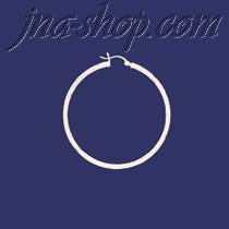 Sterling Silver 35mm French Lock Hoop Earrings 3mm tubing