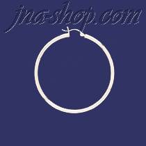 Sterling Silver 40mm French Lock Hoop Earrings 3mm tubing