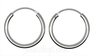 Sterling Silver 18mm Endless Hoop Earrings 2mm tubing