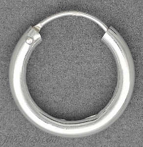 Sterling Silver 20mm Endless Hoop Earrings 3mm tubing