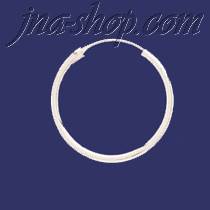 Sterling Silver 40mm Endless Hoop Earrings 3mm tubing