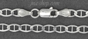 18" Sterling Silver Marina Mariner Chain 3.6mm