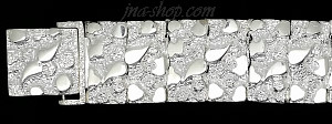 Sterling Silver 8" Nugget Bracelet 20mm