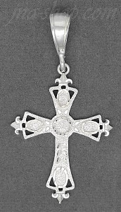 Sterling Silver DC Cross Charm Pendant