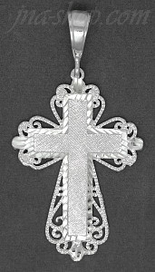 Sterling Silver DC Cross Charm Pendant