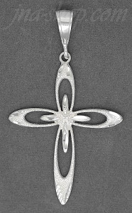 Sterling Silver DC Cross Charm Pendant