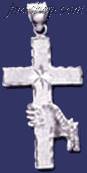 Sterling Silver DC Big Cross Charm Pendant