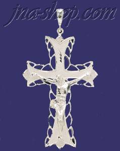 Sterling Silver DC Big Cross Crucifix Charm Pendant