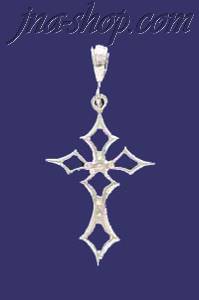 Sterling Silver DC Cross Charm Pendant