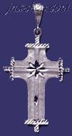 Sterling Silver DC Big Cross Charm Pendant