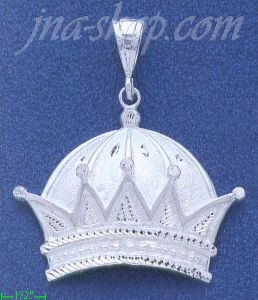 Sterling Silver DC Big Crown Charm Pendant