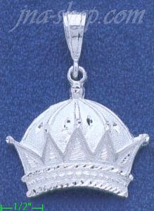 Sterling Silver DC Big Crown Charm Pendant