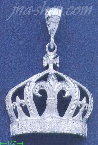 Sterling Silver DC Big Crown Charm Pendant