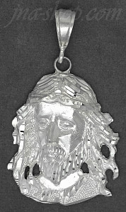 Sterling Silver DC Jesus Christ Face Charm Pendant