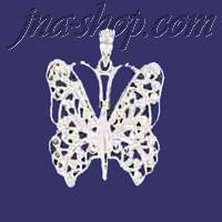 Sterling Silver DC Filigree Butterfly Charm Pendant